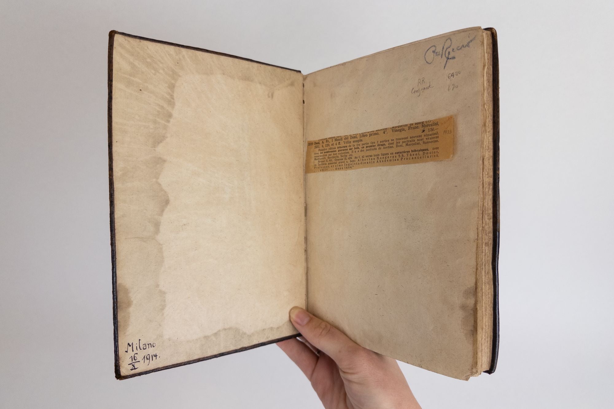 I MONDI, LIBRO PRIMO by Doni, Antonio Francesco: Hardcover (1552) First ...