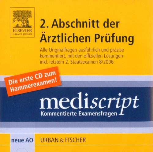 PC CD-Rom:MEDISCRIPT Kommentierte Examensfragen 2.Abschnitt Ärztlichen Prüfung - Vater, Jens