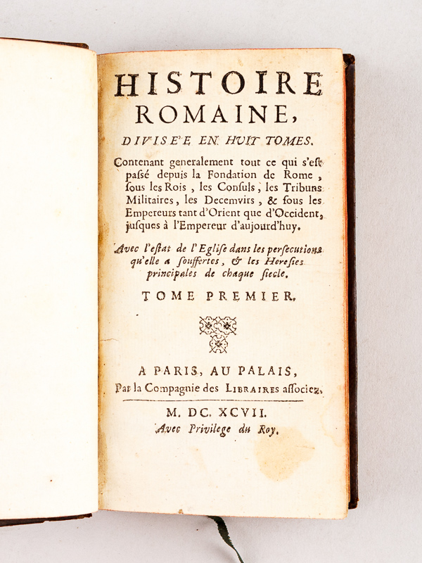 1796 HISTOIRE DES Révolutions De la République Romaine Vol 3 6 SEULEMENT VERTOT 2 Vol EUR 80,32
