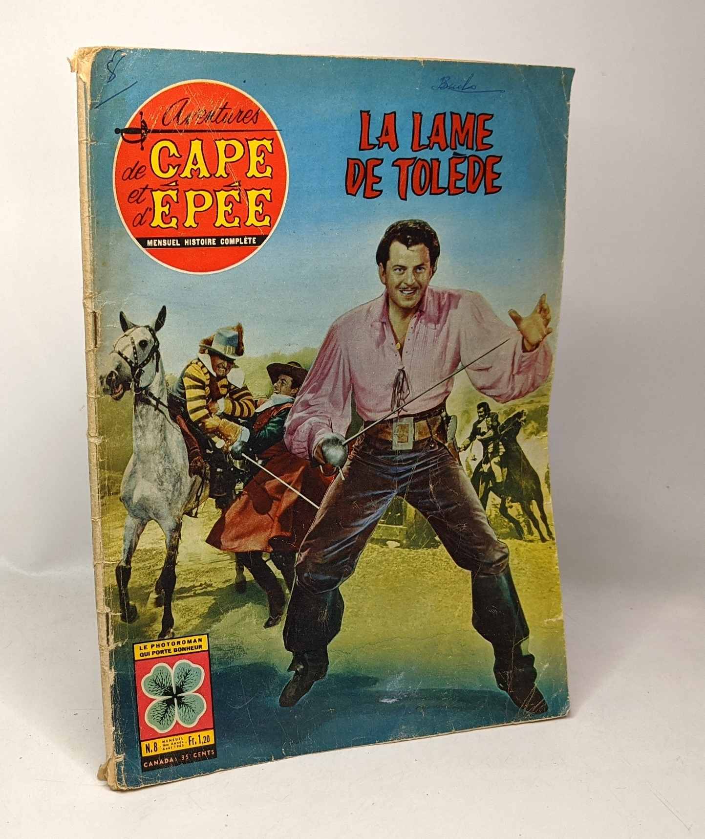 2 numéros de "Aventures de cape et d'épée" mensuel histoire complète - N°8/ La lame de Tolède + N°9/ Le manteau rouge Collectif [Moyen]