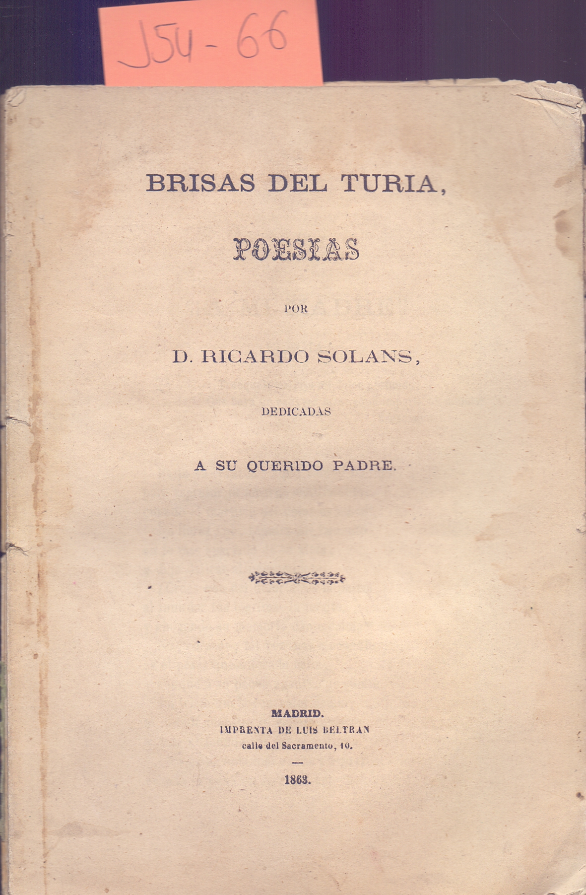 BRISAS DEL TURIA - POESIAS -