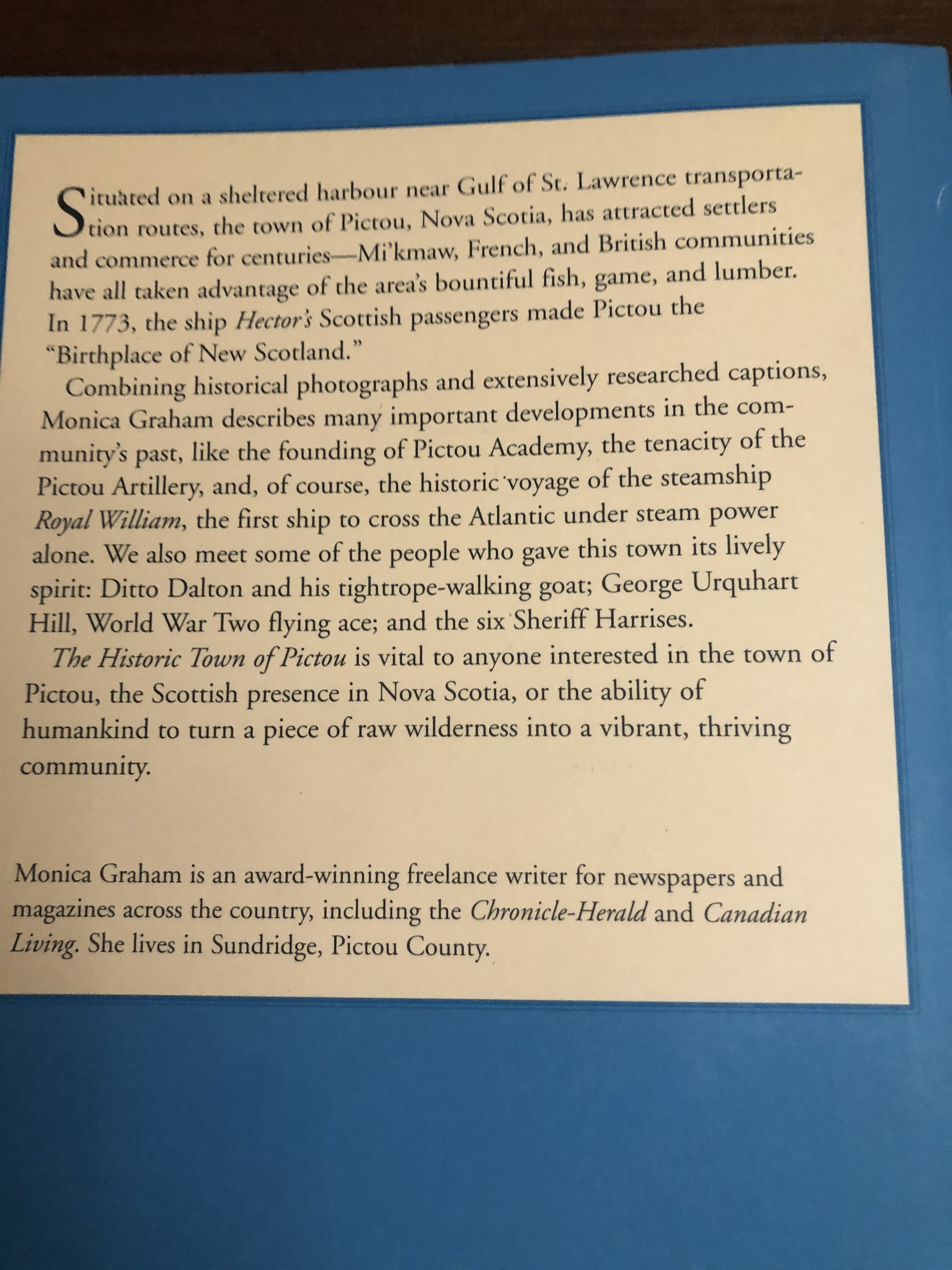 The Historic Town of Pictou Images of Our Past Series by Monica Graham ...