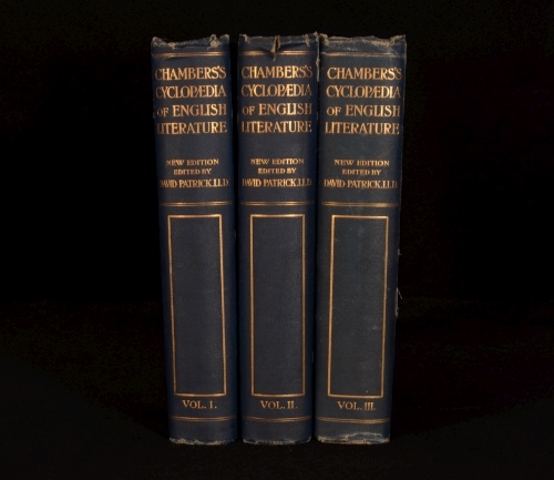Chambers' Cyclopaedia of English Literature A History, Critical and Biographical of Authors in the English Tongue from the Earliest Times till the Present Day, with Specimens of their Writing - David Patrick, LL.D
