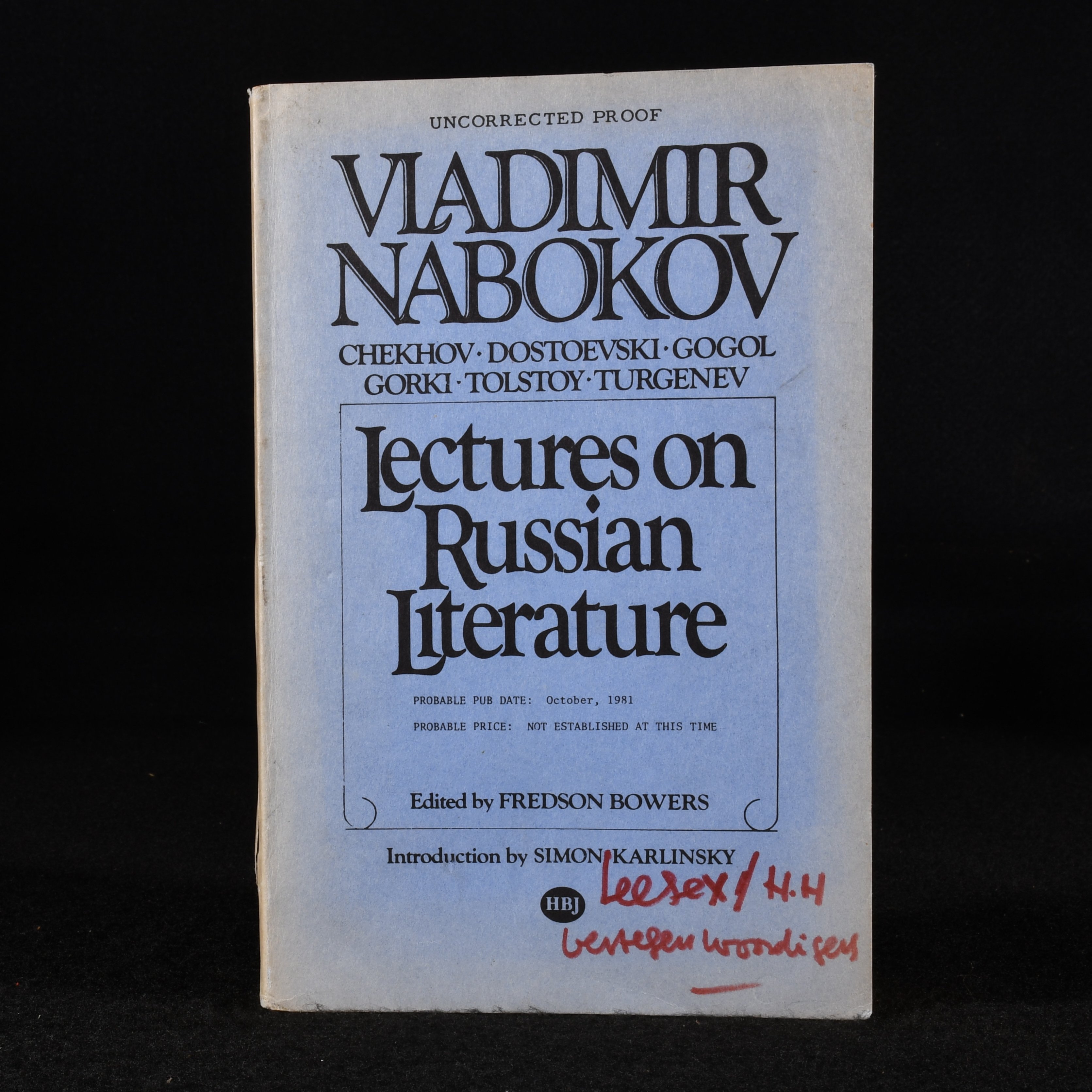 Lectures on Russian Literature - Vladimir Nabokov