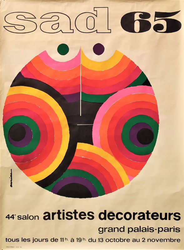 SAD 65.44e salon de la Société des artistes décorateurs en 1965. [Design/Affiche] AURIAC (Jacques) (1922-2003) [ ]