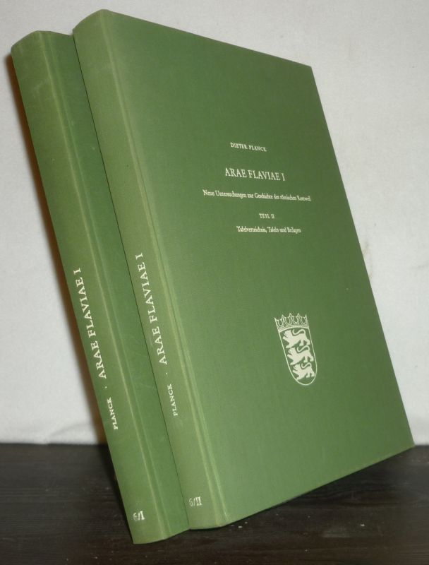 Arae Flaviae 1. Neue Untersuchungen zur Geschichte des römischen Rottweil. [Von Dieter Planck]. - Teil 1: Text. - Teil 2: Tafelverzeichnis, Tafeln und Beilagen. (= Forschungen und Berichte zur Vor- und Frühgeschichte in Baden-Württemberg, Band 6,1/6,2). - Planck, Dieter