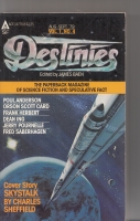 Destinies: The Paperback Magazine Of Science Fiction And Speculative Fact vol 1 no 4 - DESTINIES, (ed. James Baen)