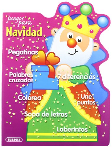 Juegos para Navidad. Edad: 4+. (Pegatinas, Palabras cruzadas, Colorea, Sopa de letras, Une Puntos, Laberintos). - Busquets, Jordi