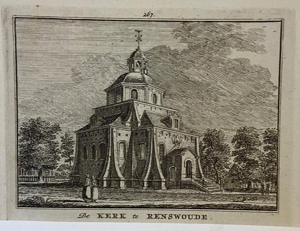 [Antique print] De Kerk te Renswoude. von Spilman, Hendricus (1721-1784