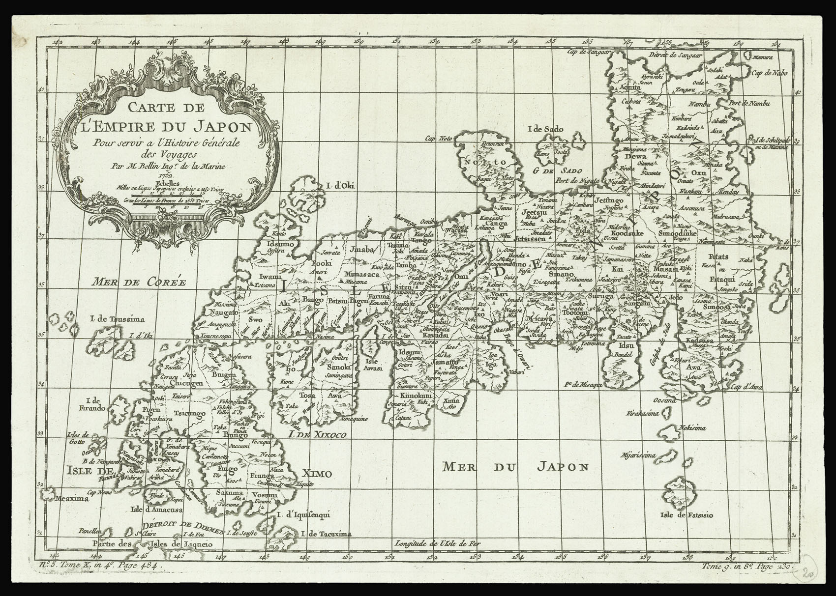 Carte De L Empire Du Japon Pour Servir A L Histoire Generale Des Voyages Von Bellin Jacques Nicolas Charlevoix Pierre Francois Xavier De 1780 Karte Daniel Crouch Rare Books Ltd
