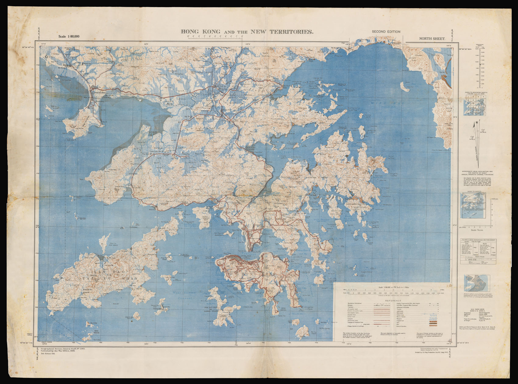 Hong Kong and the New Territories. North Sheet. by BRITISH WAR OFFICE