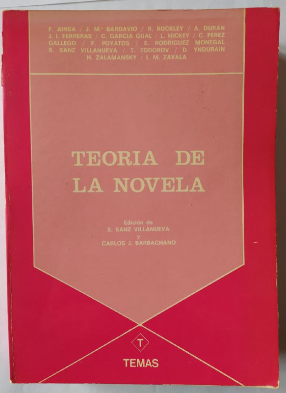 Teoria de la Novela - Sanz Villanueva, Santos y Barbachano, Carlos J. (Edición).