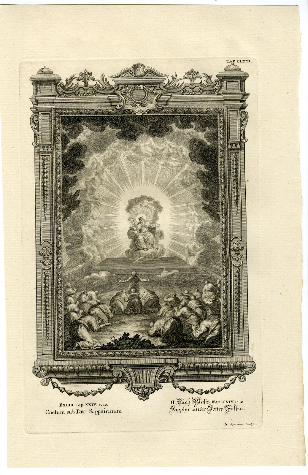 Antique Print-GOD-ISRAEL-PAVEMENT-LAPIS LAZULI-TAB.CLXXI