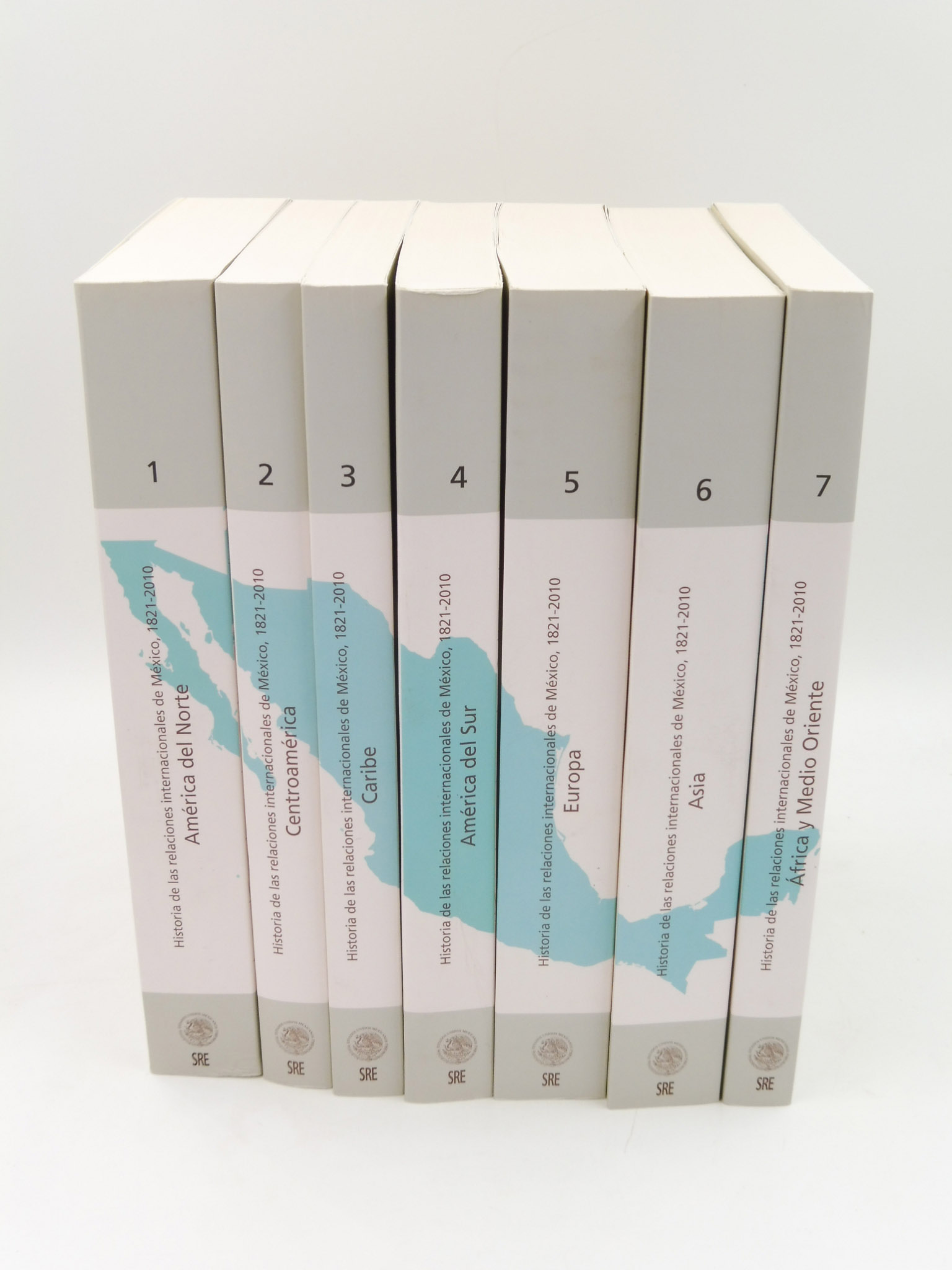 Historia de las relaciones internacionales de México, 1821-2010 - 7 volumes [complete] : 1. America del Norte / 2. Centroamerica / 3. Caribe / 4. America del Sur / 5. Europa / 6. Asia / 7. Africa y Medio Oriente. - Vega, Mercedes de [Ed.]