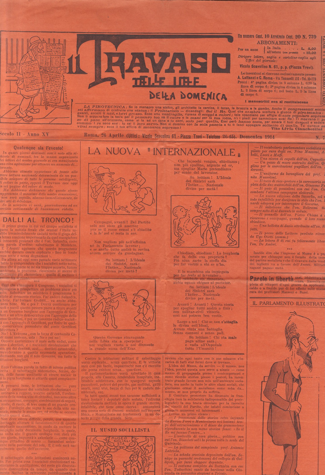Abebooks TRAVASO (IL) delle idee della domenica. Anno XV. N. 739. 26 aprile 1914
