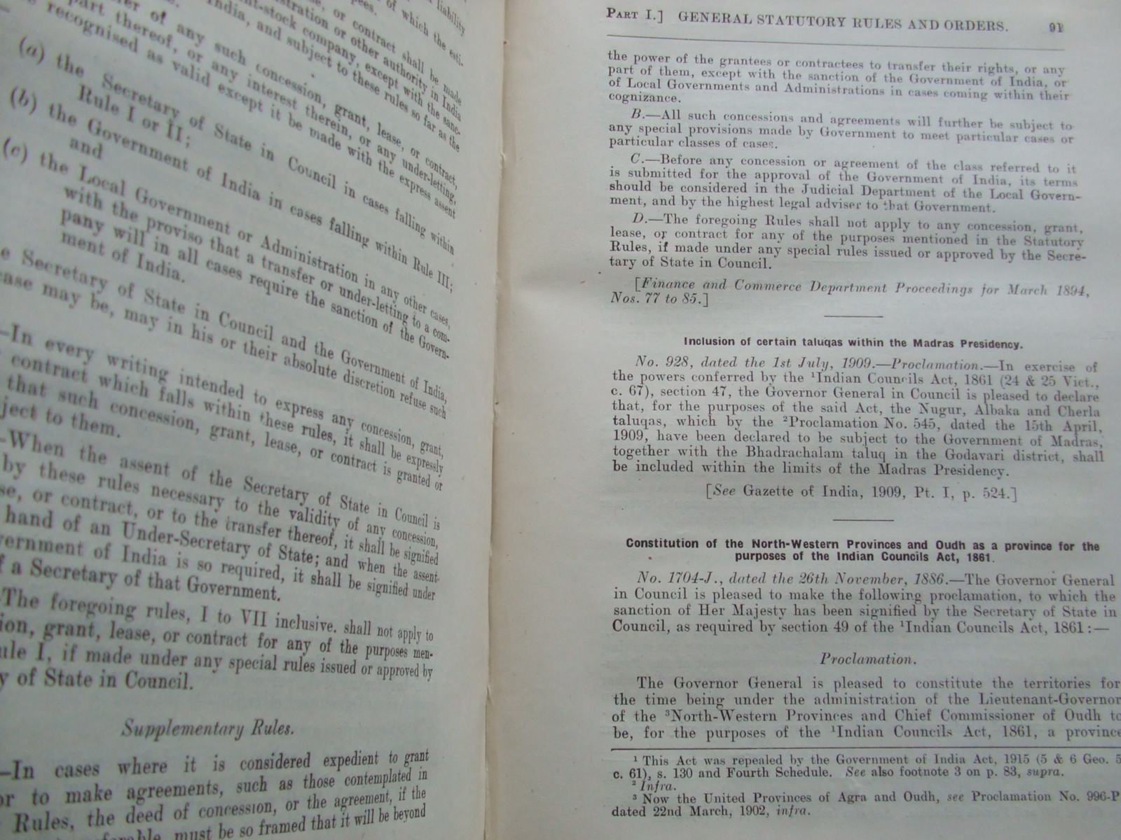 General Rules and Orders Made Under Enactments in Force in British