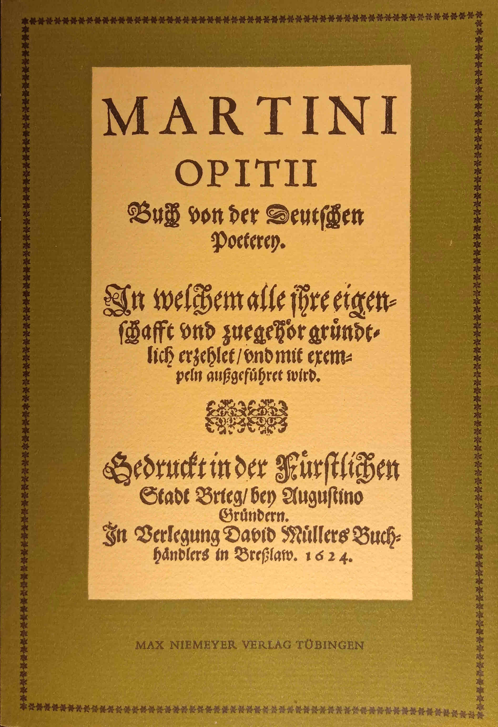 buch von der deutschen poeterey von martin opitz ZVAB