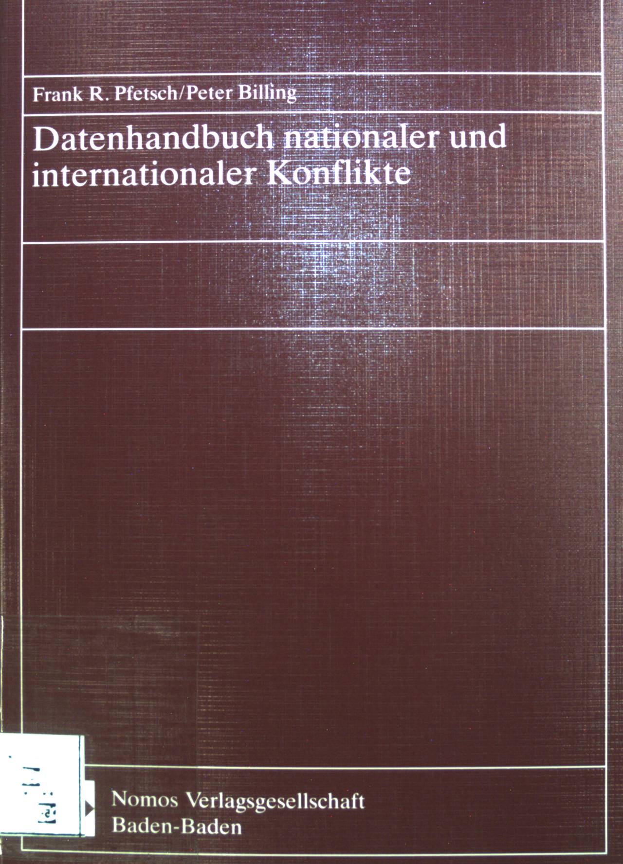 Datenhandbuch nationaler und internationaler Konflikte