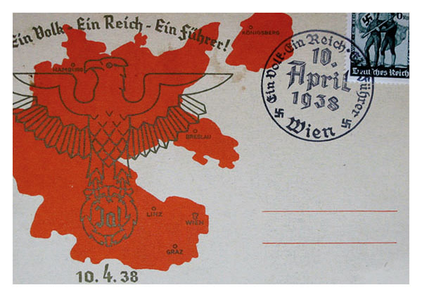 Ein Volk . Ein Reich. Ein Fuhrer - Colour Postkarte by N/A: Manuscript