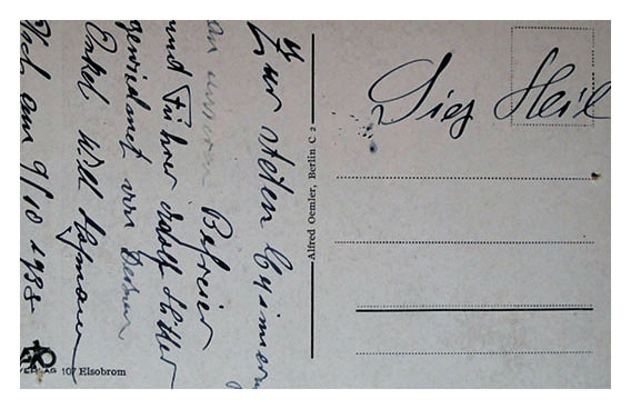 Adolf Hitler - Postkarte by N/A: Manuscript /  Adolf Hitler - Postkarte by N/A: Manuscript / 