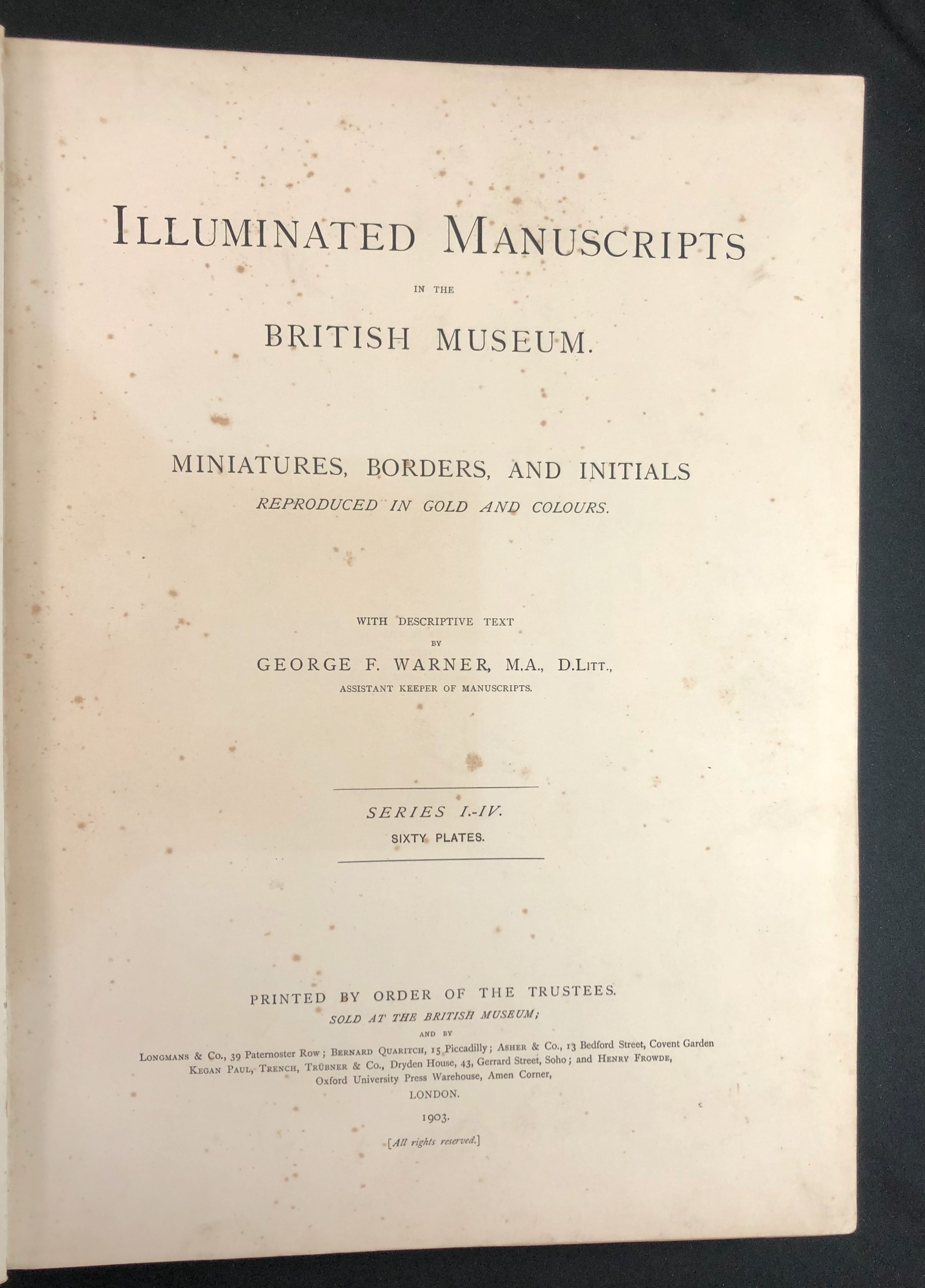 Illuminated Manuscripts in the British Museum. Series I-IV 1903 1/500