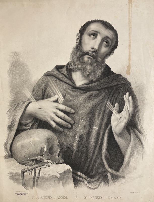 St. François d' Assise / Sn. Francisco de Asis de Turgis, L.: (1860) Arte / Grabado / Póster | Frame St. François d' Assise / Sn. Francisco de Asis de Turgis, L.: (1860) Arte / Grabado / Póster | Frame