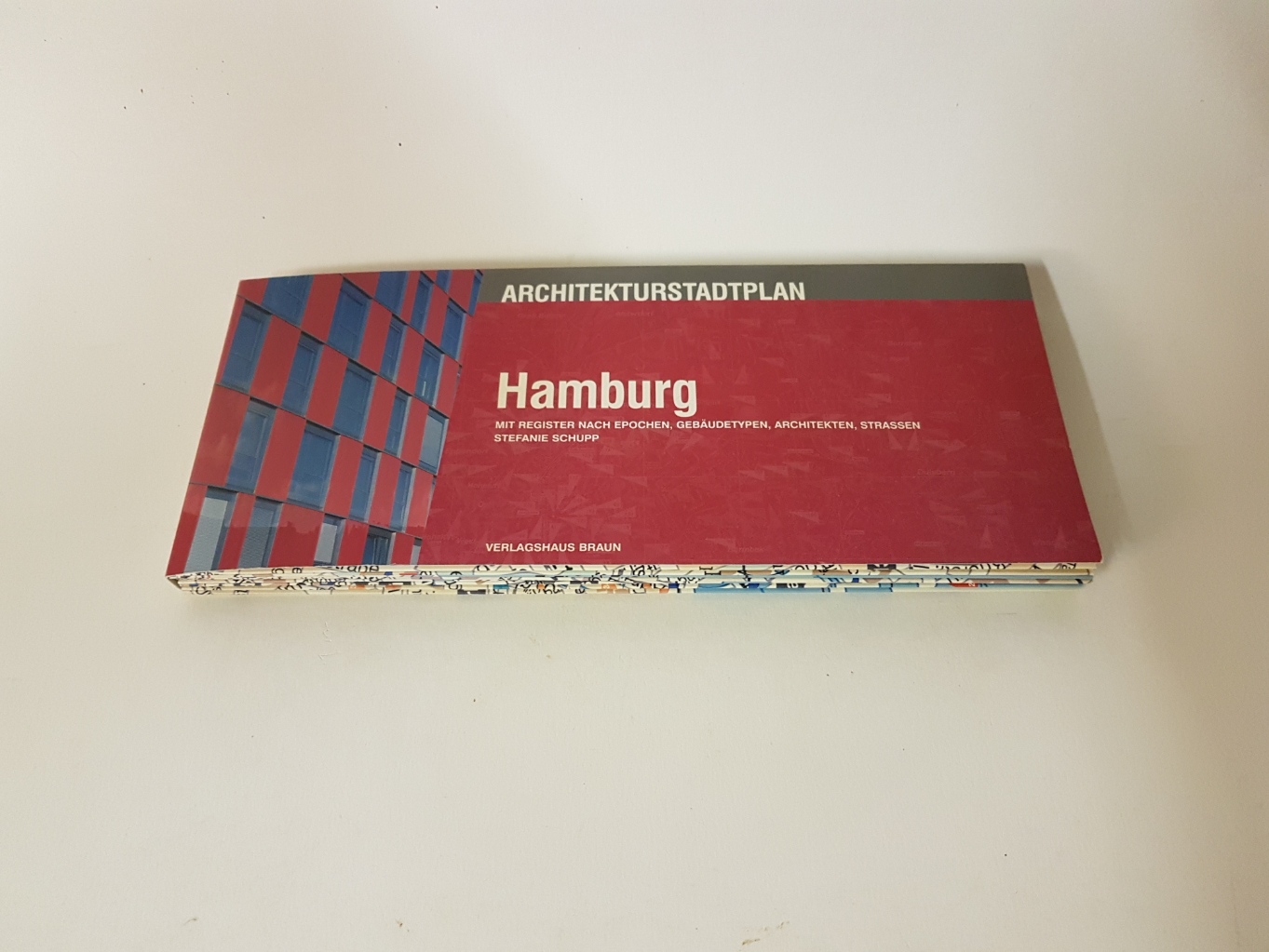 Architekturstadtplan Hamburg. Mit Register nach Epochen, Gebäudetypen, Architekten, Strassen. - Schupp, Stefanie