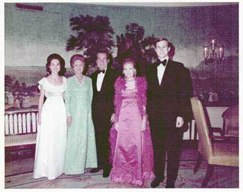 Original official White House photograph of First Family: President Richard Nixon, First Lady Pat Nixon, daughters Patricia and Julie Nixon, and son-