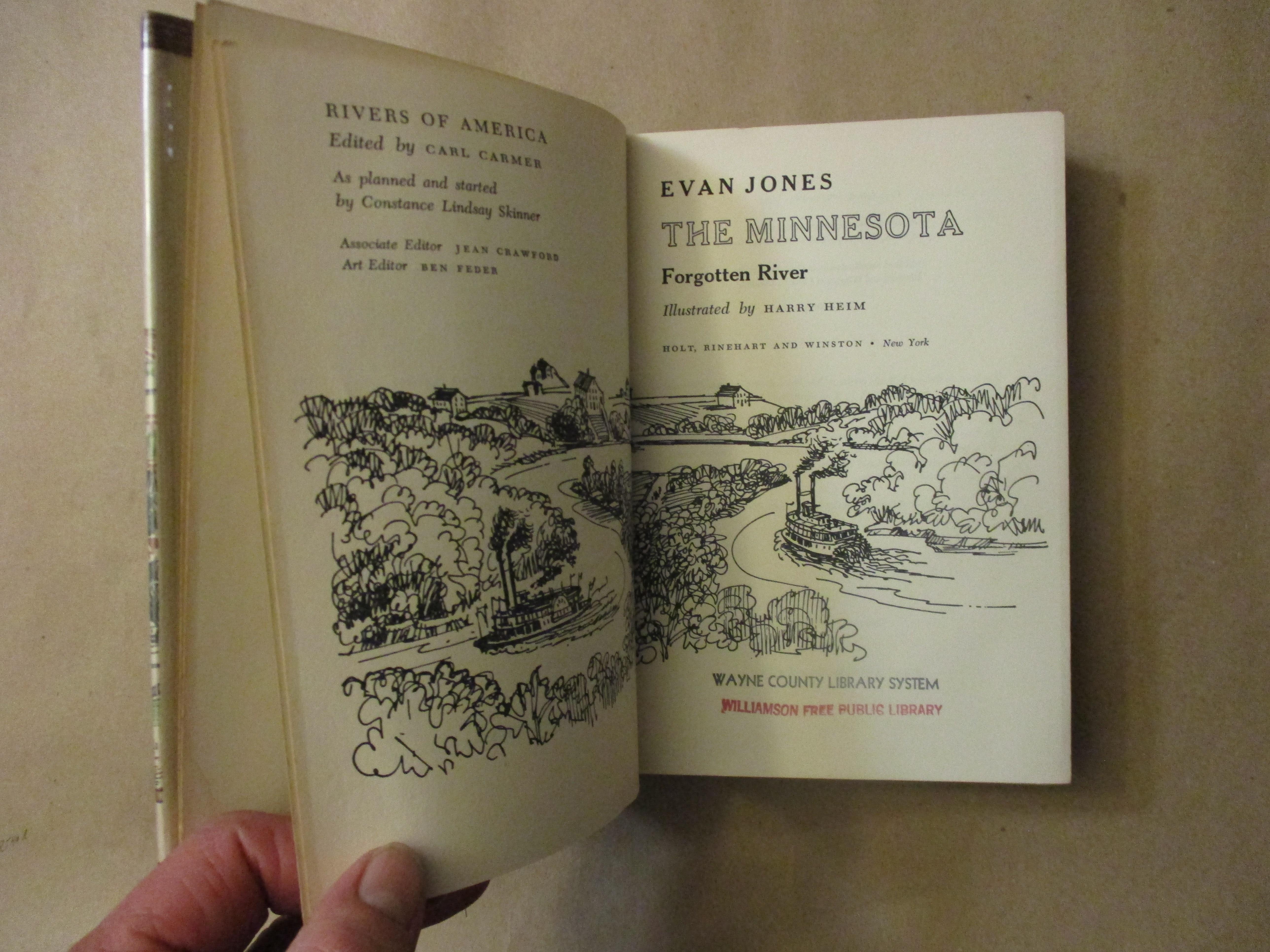 The Minnesota by Evan Jones Very Good Hardcover (1962) 1st Edition