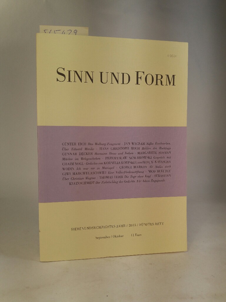 sinn und form 5 ZVAB