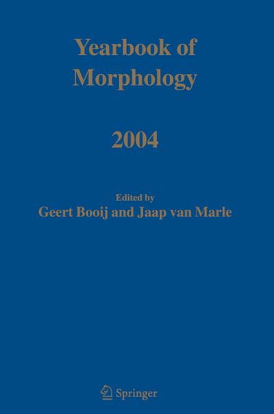Yearbook of Morphology 2004 - Jaap Van Marle
