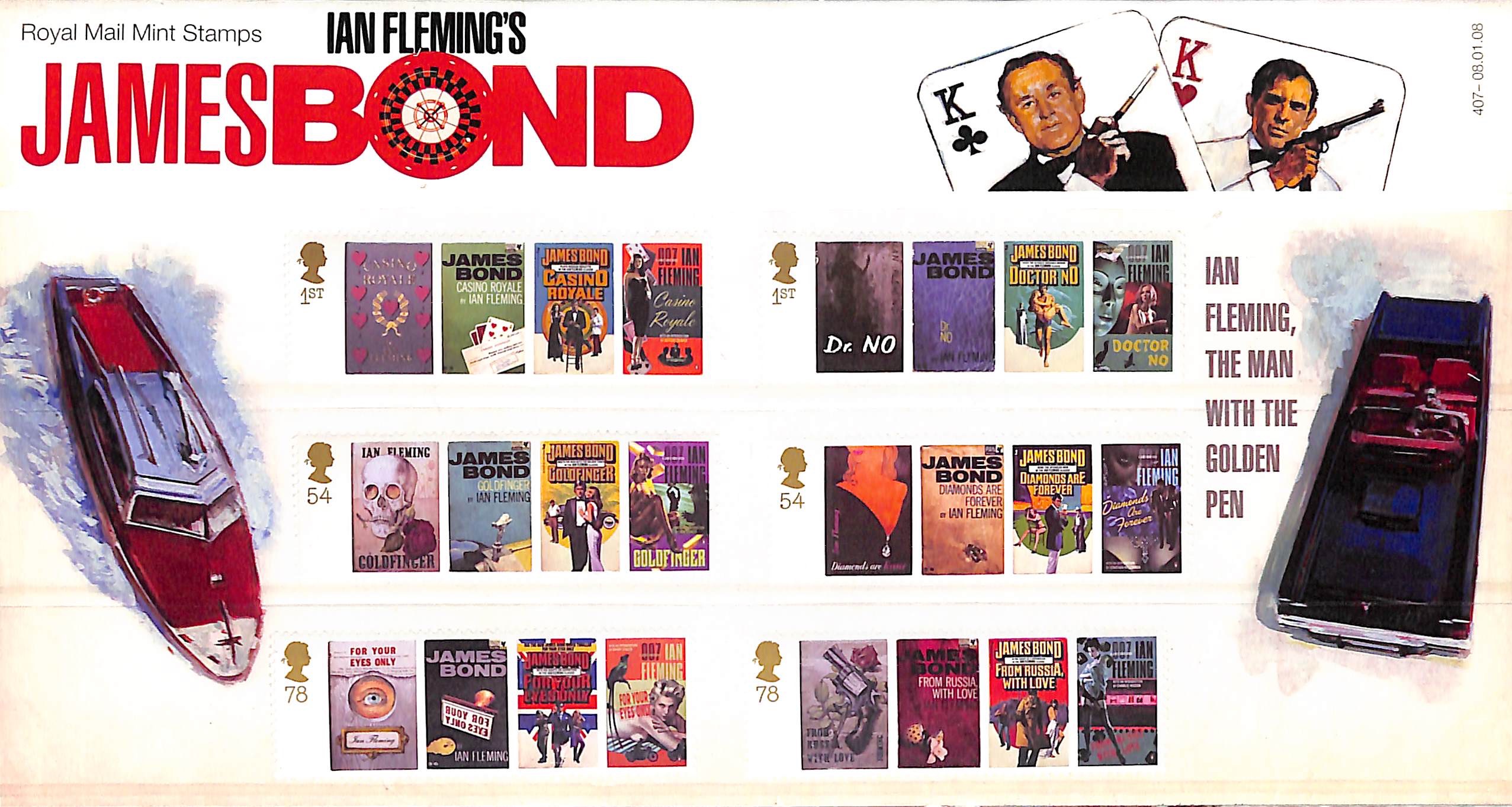 Ian Fleming's James Bond Royal Mail Mint Stamps [New] [Softcover]