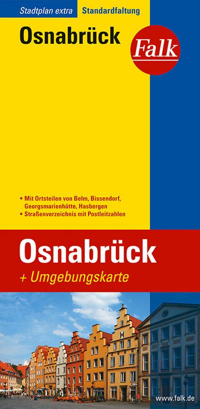 Falk Stadtplan Extra Standardfaltung Osnabrück