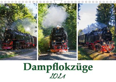 Schmalspurbahnen im Harz (Wandkalender 2021 DIN A4 quer) : Schnaufende und Dampfende Züge für große und kleine Lokführer. (Geburtstagskalender, 14 Seiten ) - Steffen Gierok