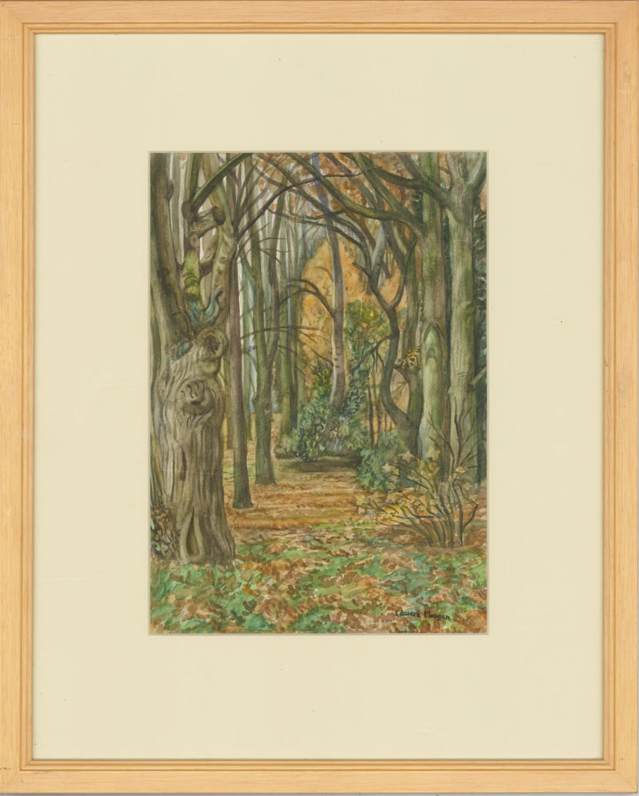 Edward (19332009) Signed & Framed Watercolour, Autumn Woods