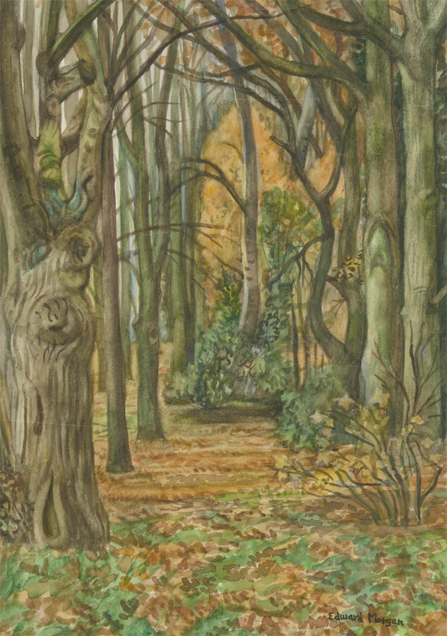 Edward (19332009) Signed & Framed Watercolour, Autumn Woods
