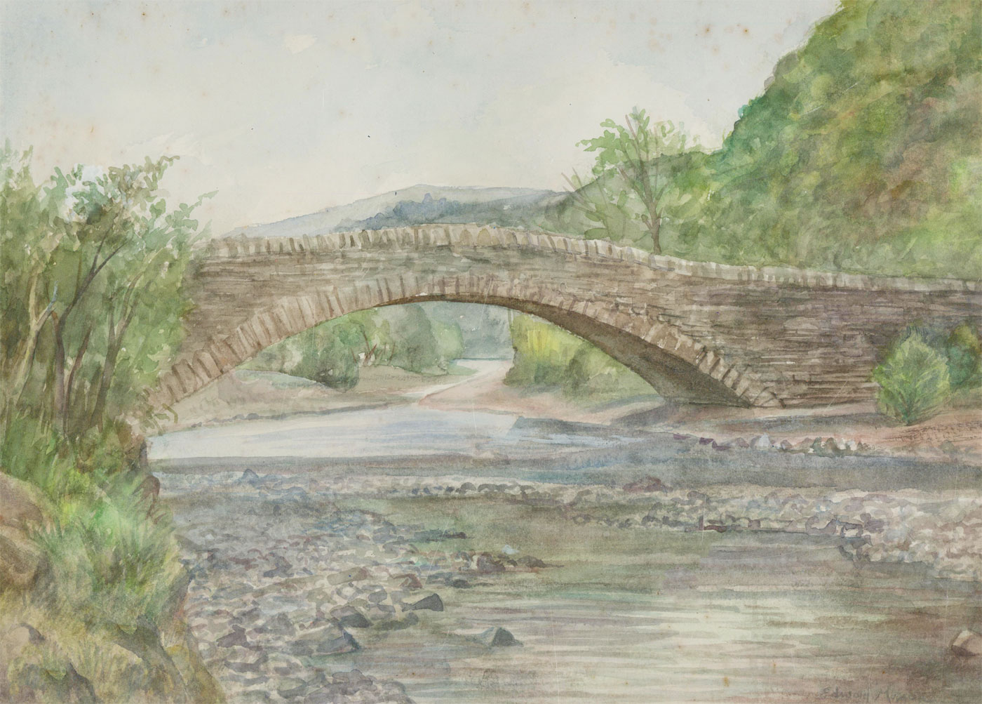 Edward (19332009) Signed 20th Century Watercolour, Cumbrian