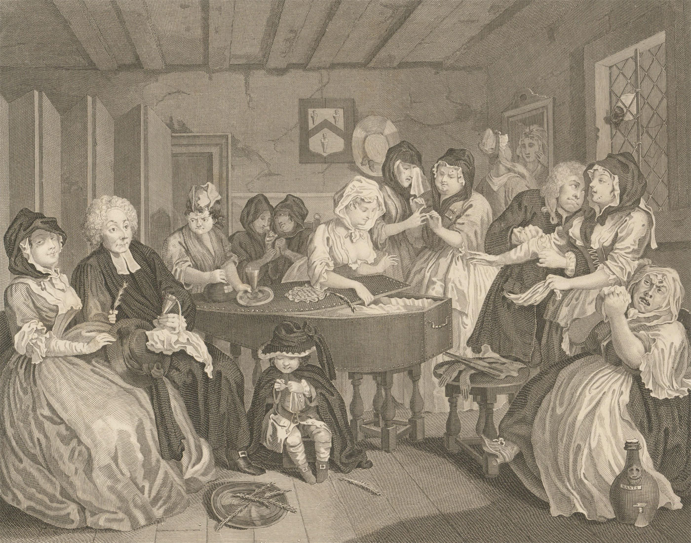 Thomas Cook after Hogarth - 1799 Engraving, A Harlot's Progress: Plate VI Thomas Cook after Hogarth [ ]