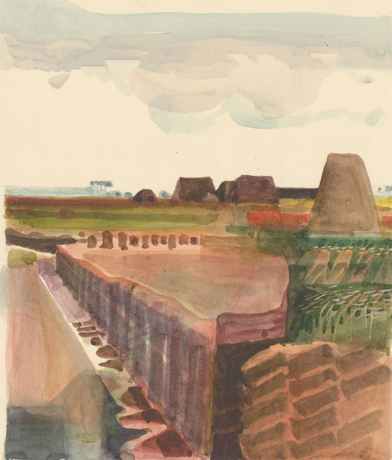 John Ivor Stewart Ppps 1936 18 1968 Watercolour Stone Wall In A Landscape By John Ivor Stewart Ppps 1936 18 1968 Art Nbsp Nbsp Print Nbsp Nbsp Poster Sulis Fine Art