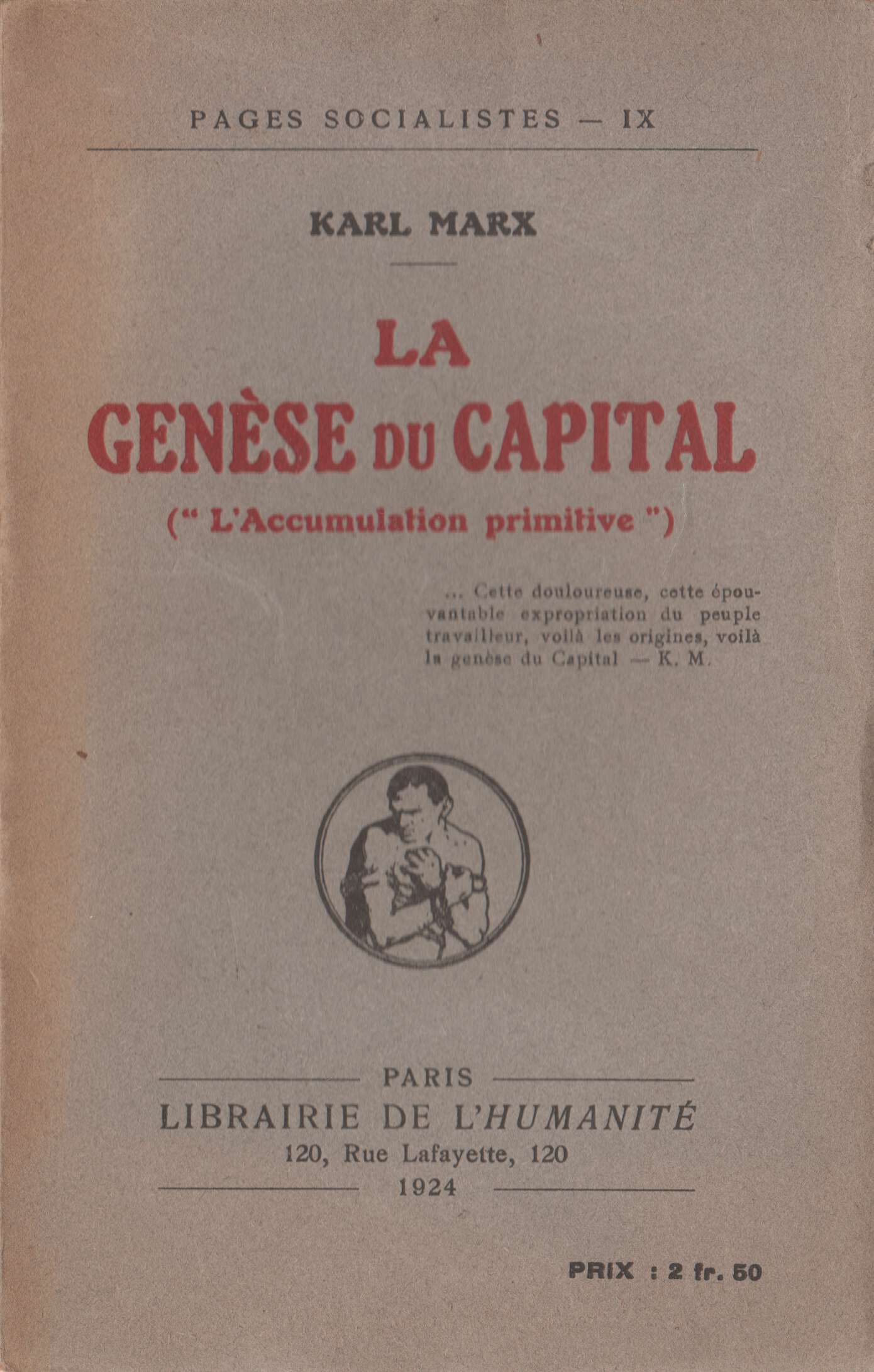 La Genèse du Capital (\