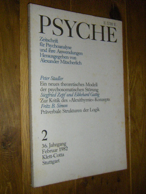 Psyche  36. Jahrgang 1982, Heft 2.