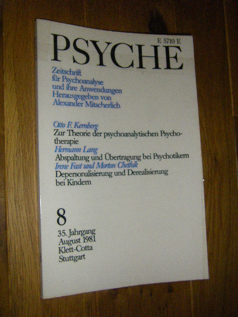 Psyche  35. Jahrgang 1981, Heft 8.