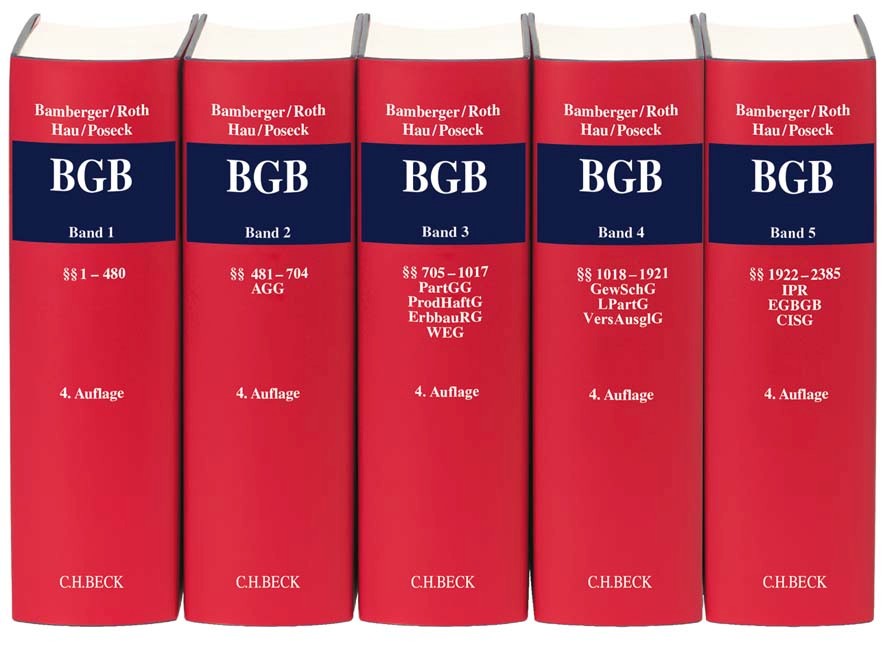 Kommentar zum BÃƒÂ¼rgerlichen Gesetzbuch. Gesamtwerk. 4 BÃƒÂ¤nde - Bamberger, Heinz Georg|Roth, Herbert