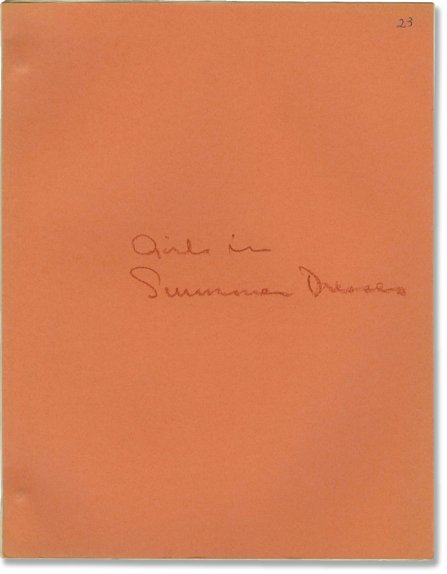 Girls in their Summer Dresses (Original screenplay for the 1954 short from the film Light's Diamond Jubilee) Irwin Shaw (screenwriter); David O. Selz