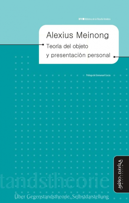 Teoría del objeto y Presentación personal - Alexius Meinong Emanuele Coccia