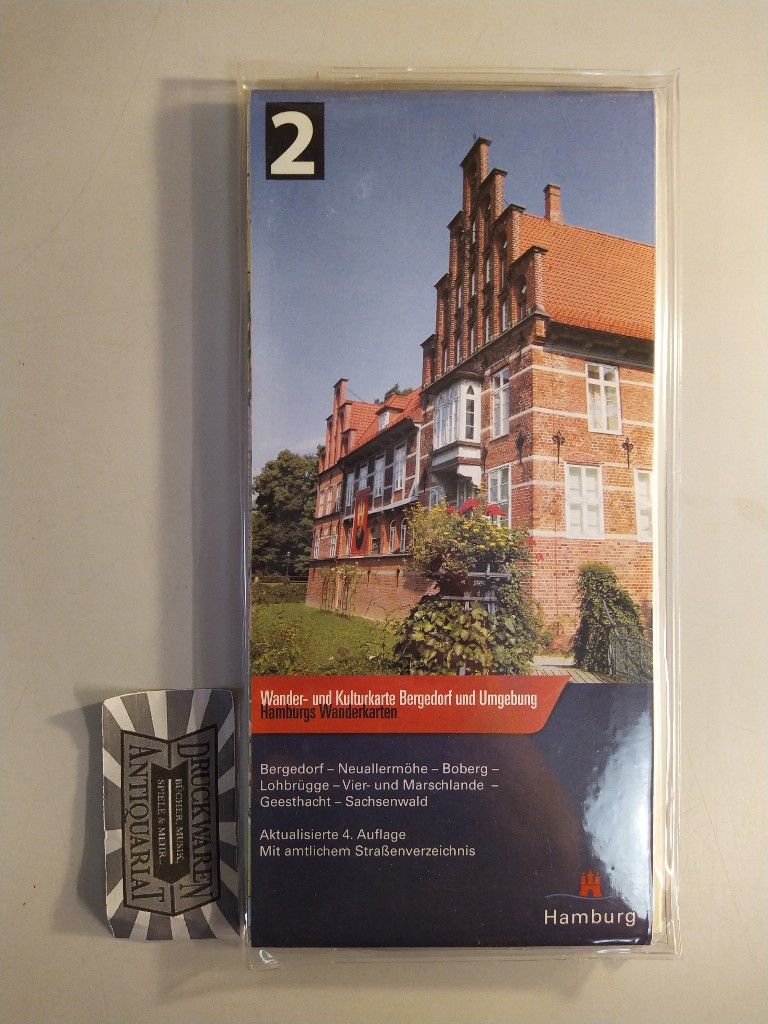Wander- und Kulturkarte: Bergedorf und Umgebung. Mit amtlichem Straßenverzeichnis. Bergedorf - Neuallermöhe - Lohbrügge - Boberg - Vier- und Marschlande - Geesthacht - Sachsenwald.