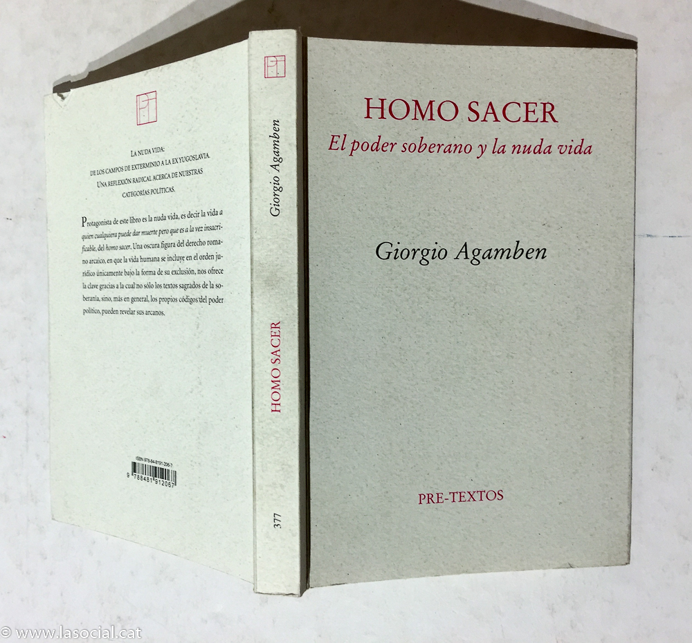 Homo Sacer: El poder soberano y la nuda vida - Agamben, Giorgio