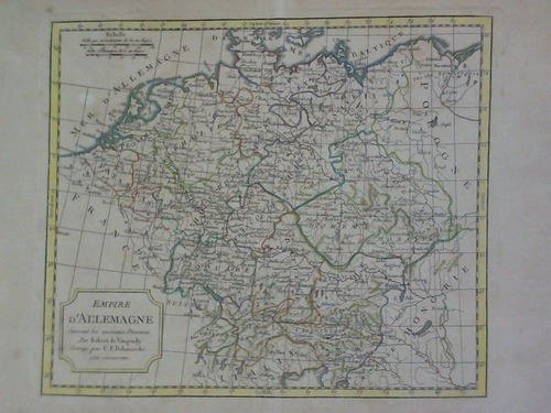 Germanien Karte Kupferstich coloriert um 1616 Landkarten Deutschland A2 04 