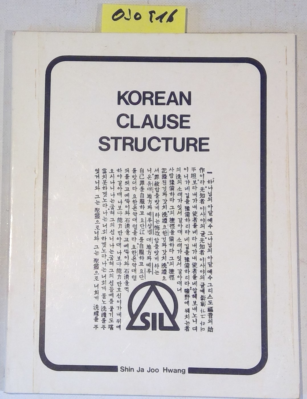 Korean Clause Structure