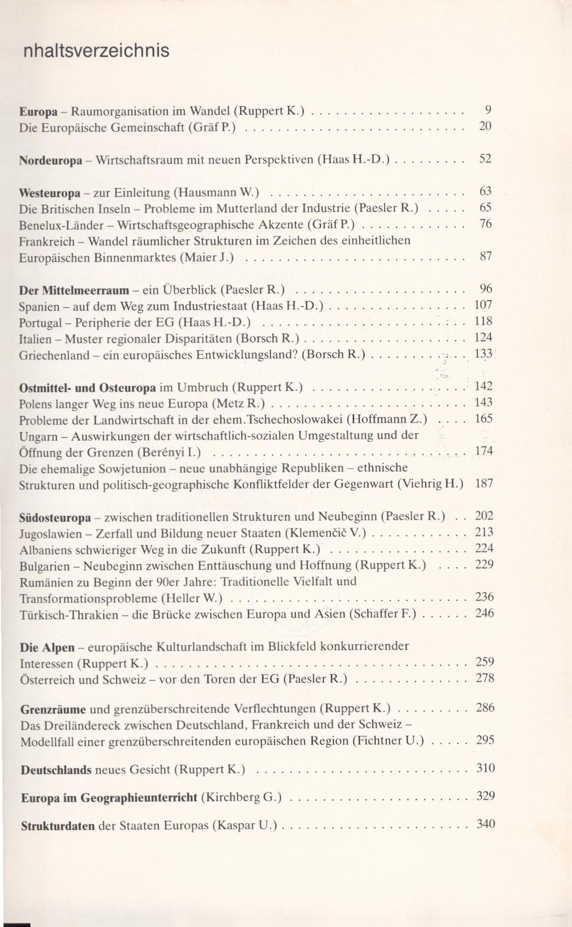 Geographie Europa Neue Konturen eines Kontinents by Ruppert (Hrsg.), Dr ...